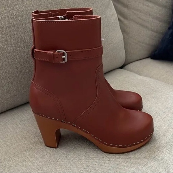 Swedish Hasbeens Jodhpur Boot Reddish Leather Cognac Size 39 USA 8.5 - Picture 3 of 4